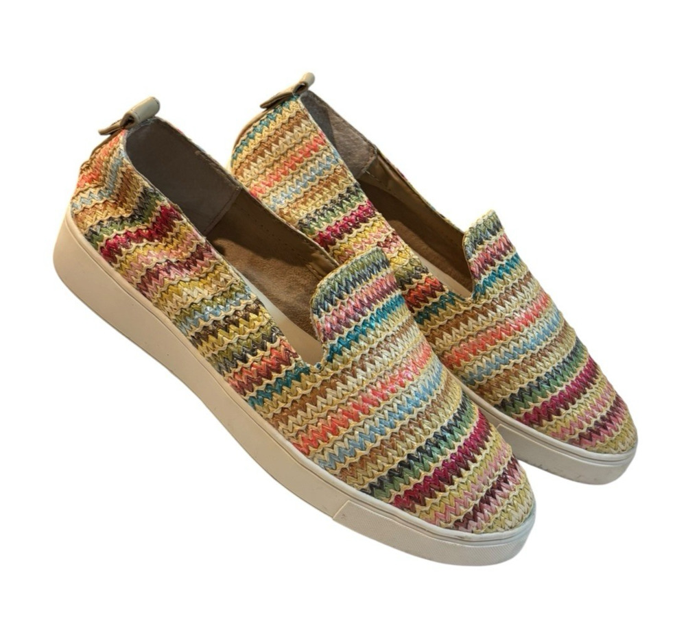 Kelly & Katie Feni Multicolor Woven Slip On Sneakers Women’s 9M Washable Insole